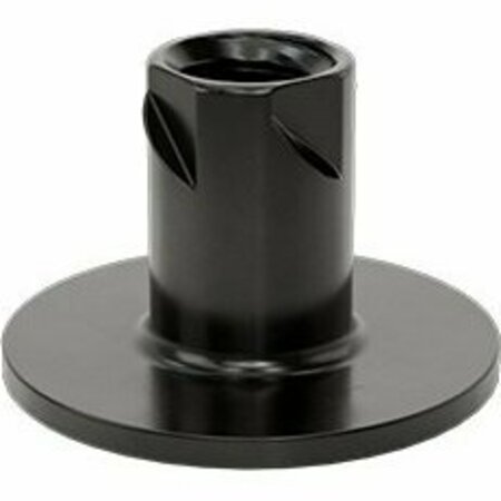 BSC PREFERRED Ultra-Split-Resistant Tee Nut Inserts for Hardwood Black Oxide ST 1/4-20 Thread 0.485 Len, 25PK 90598A117